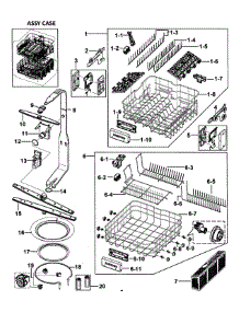 Case Assy parts for Samsung Dishwasher DMR78AHB/XAA-00 from AppliancePartsPros.com