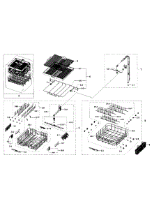 Baskets Assy parts for Samsung Dishwasher DW80H9950US/AA-00 from AppliancePartsPros.com