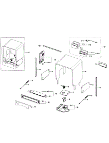 Case Assy parts for Samsung Dishwasher DW80H9950US/AA-00 from AppliancePartsPros.com