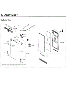Door parts for Samsung Dishwasher DW80M2020US/AA-00 from AppliancePartsPros.com