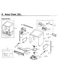 Case parts for Samsung Dishwasher DW80J7550UG/AA-02 from AppliancePartsPros.com