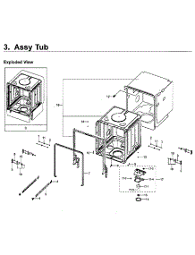Tub parts for Samsung Dishwasher DW80J7550UG/AA-02 from AppliancePartsPros.com