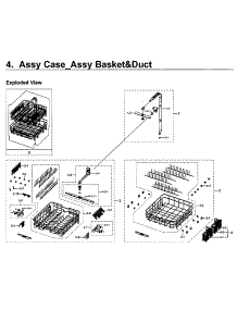 Basket & Duct parts for Samsung Dishwasher DW80J7550UG/AA-02 from AppliancePartsPros.com