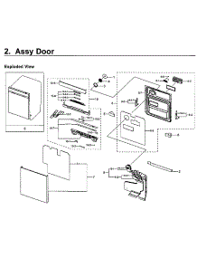 Door parts for Samsung Dishwasher DW80J7550UG/AA-02 from AppliancePartsPros.com