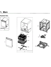 Main Asy parts for Samsung Dishwasher DW80H9970US/AA-02 from AppliancePartsPros.com