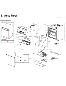 Door parts for Samsung Dishwasher DW80H9970US/AA-02 from AppliancePartsPros.com