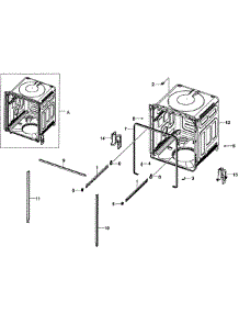 Tub Assy parts for Samsung Dishwasher DW80F600UTS/AA-00 from AppliancePartsPros.com