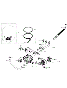 Pump parts for Samsung Dishwasher DW80J7550UW/AA-01 from AppliancePartsPros.com