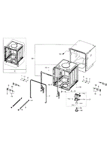 Tub parts for Samsung Dishwasher DW80J7550UW/AA-01 from AppliancePartsPros.com