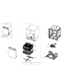Main Section parts for Samsung Dishwasher DW80H9970US/AA-01 from AppliancePartsPros.com
