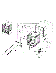 Tub parts for Samsung Dishwasher DW80H9970US/AA-01 from AppliancePartsPros.com