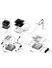 Baskets parts for Samsung Dishwasher DW80H9970US/AA-01 from AppliancePartsPros.com