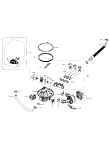 Pum parts for Samsung Dishwasher DW80H9970US/AA-01 from AppliancePartsPros.com