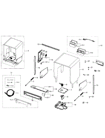 Cabinet parts for Samsung Dishwasher DW80H9970US/AA-01 from AppliancePartsPros.com