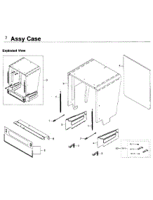Case parts for Samsung Dishwasher DW80K7050UG/AA-00 from AppliancePartsPros.com