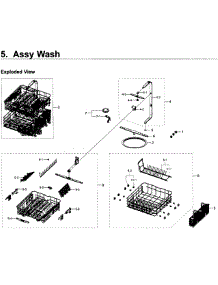 Wash Asy parts for Samsung Dishwasher DW80K5050UW/AA-00 from AppliancePartsPros.com