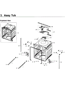 Tub parts for Samsung Dishwasher DW80K5050UB/AA-00 from AppliancePartsPros.com