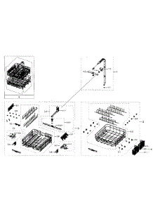 Baskets parts for Samsung Dishwasher DW80J7550UG/AA-00 from AppliancePartsPros.com