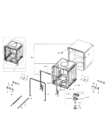 Tub parts for Samsung Dishwasher DW80J7550UG/AA-00 from AppliancePartsPros.com