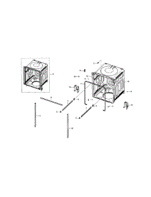 Tub parts for Samsung Dishwasher DW80F600UTB/AA-01 from AppliancePartsPros.com