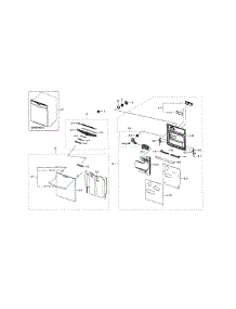 Door parts for Samsung Dishwasher DW80F600UTB/AA-01 from AppliancePartsPros.com