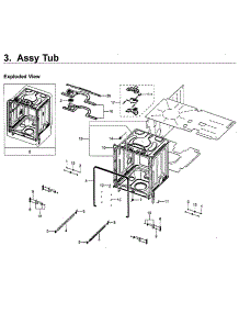 Tub parts for Samsung Dishwasher DW80M9550UG/AA-00 from AppliancePartsPros.com