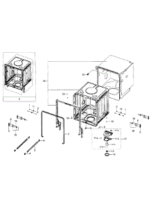 Tub parts for Samsung Dishwasher DW80J7550US/AA-01 from AppliancePartsPros.com