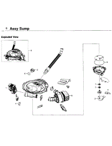 Sump parts for Samsung Dishwasher DW80K7050US/AA-00 from AppliancePartsPros.com