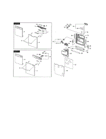 Door Assembly parts for Samsung Dishwasher DMT610RHS/XAC from AppliancePartsPros.com