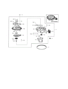 Sump parts for Samsung Dishwasher DMT610RHS/XAC from AppliancePartsPros.com