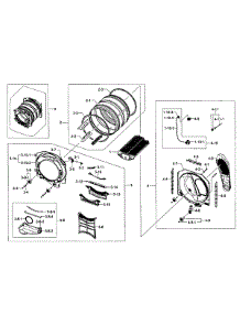 Drum Assy parts for Samsung Dryer DV455EVGSGR/AA-01 from AppliancePartsPros.com