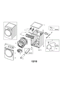 Main Unit parts for Samsung Dryer DV501AEW/XAA-00 from AppliancePartsPros.com