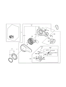 Duct Motor Assembly parts for Samsung Dryer DV501AEW/XAA-00 from AppliancePartsPros.com