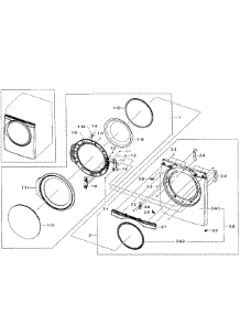 Front Assy parts for Samsung Dryer DV431AGW/XAA-02 from AppliancePartsPros.com