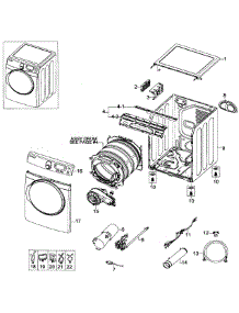 Main Assy parts for Samsung Dryer DV448AGP/XAA-01 from AppliancePartsPros.com