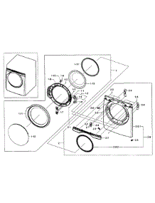 Frame Front & Door parts for Samsung Dryer DV405GTPASU/AA-02 from AppliancePartsPros.com