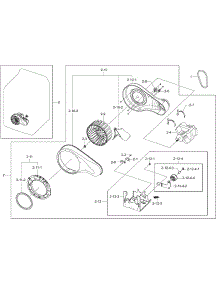 Motor Duct parts for Samsung Dryer DV45H7000GW/A2-02 from AppliancePartsPros.com