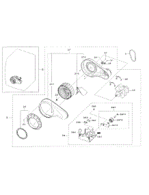 Motor Duct parts for Samsung Dryer DV42H5000EW/A3-00 from AppliancePartsPros.com