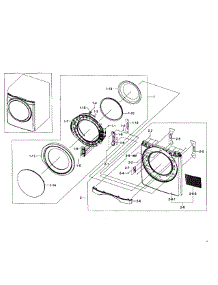 Front & Door parts for Samsung Dryer DV457EVGSWR/AA-02 from AppliancePartsPros.com