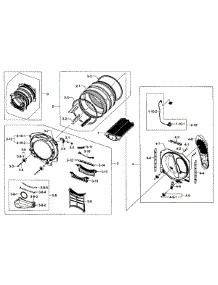 Drum Assy parts for Samsung Dryer DV435ETGJRA/A1-01 from AppliancePartsPros.com