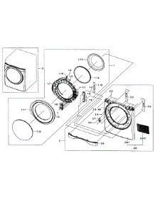 Front Assy parts for Samsung Dryer DV435ETGJRA/A1-01 from AppliancePartsPros.com