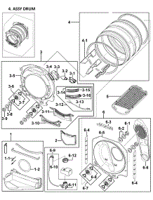 Drum Assy parts for Samsung Dryer DV419AGW/XAA-00 from AppliancePartsPros.com