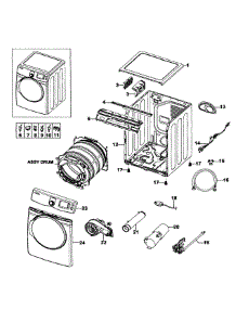 Main Assy parts for Samsung Dryer DV419AGU/XAA-01 from AppliancePartsPros.com