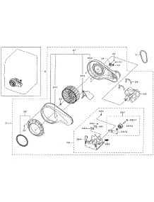 Motor Duct parts for Samsung Dryer DV42H5000EW/A3-02 from AppliancePartsPros.com