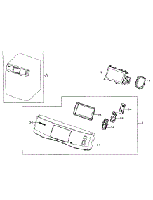 Control Panel parts for Samsung Dryer DV457GVGSWR/AA-02 from AppliancePartsPros.com