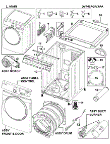 Main Assy parts for Samsung Dryer DV448AGP/XAA-00 from AppliancePartsPros.com