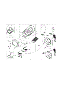 Drum parts for Samsung Dryer DV45K6500GV/A3-01 from AppliancePartsPros.com