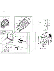 Drum Parts parts for Samsung Dryer DV48J7700GW/A2-01 from AppliancePartsPros.com