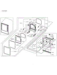 Front / Door parts for Samsung Dryer DV48J7700GW/A2-01 from AppliancePartsPros.com