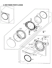 Front / Door Assy parts for Samsung Dryer DV448AEP/XAA-01 from AppliancePartsPros.com